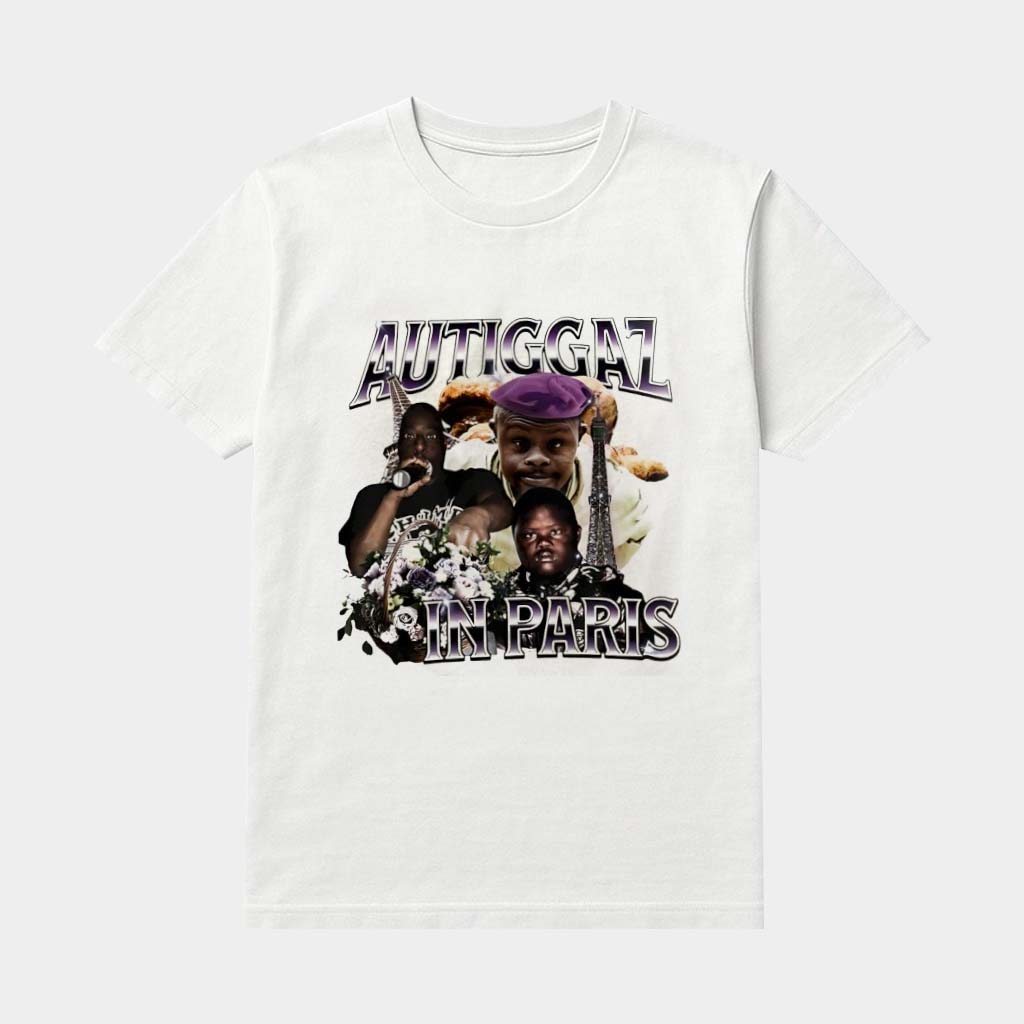 Autiggaz In Paris 90s Bootleg Shirt Birthday Gifts For Boyfriend