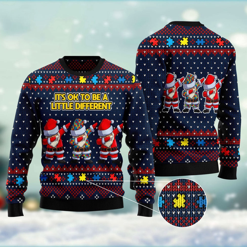 Autism Awareness Funny Santa Clauses Ugly Christmas Sweater Funny Ugly Christmas Sweater Holiday Gifts