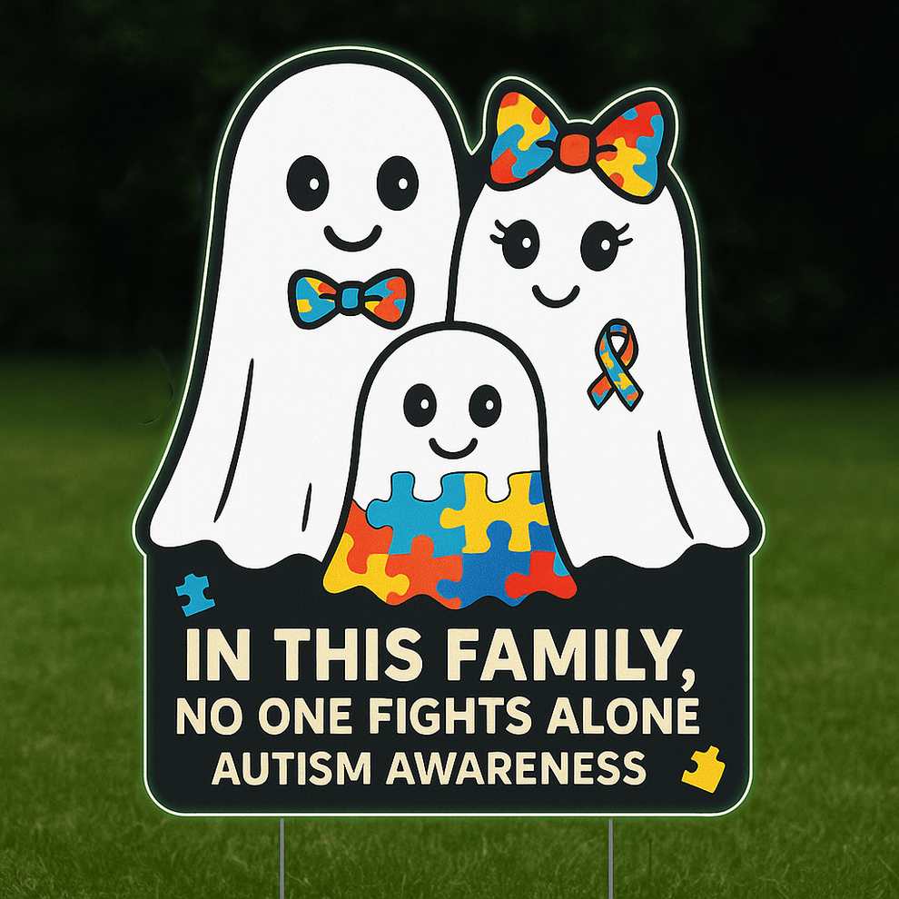 Autism Awareness Halloween Yard Sign Halloween Decor