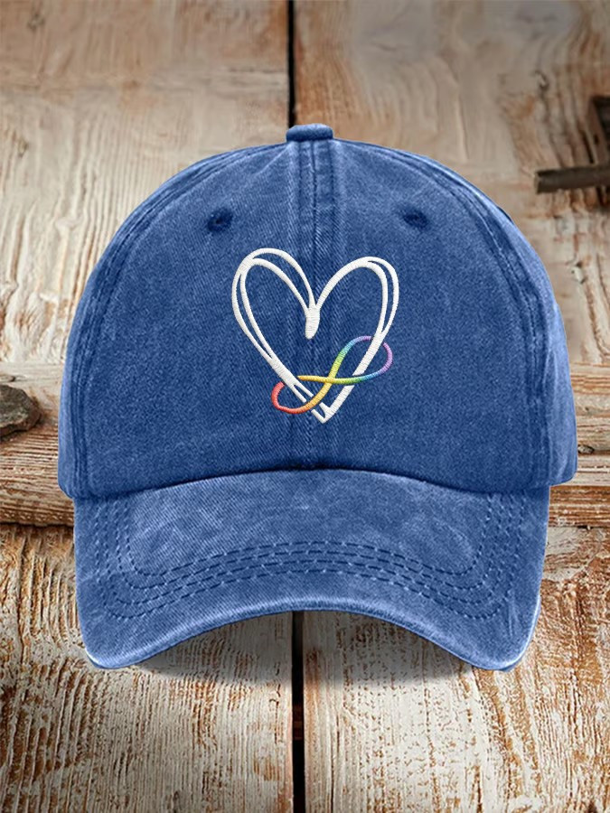 Autism Awareness Infinity Heart Baseball Cap Supportive Awareness Hat Gift For Neurodivergents