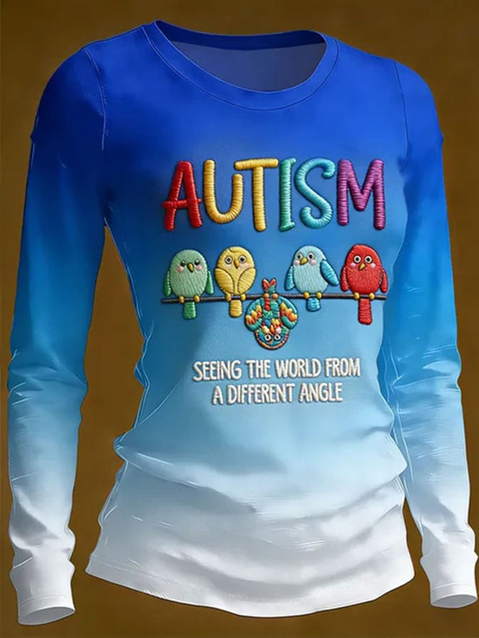 Autism Awareness Long Sleeve Shirt Seeing The World From A Different Angle Gift For Autism Mom
