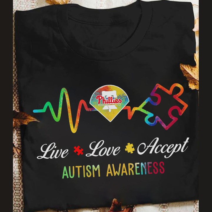Autism Awareness Phillies T-shirt Best Present For Her On Special Occasions