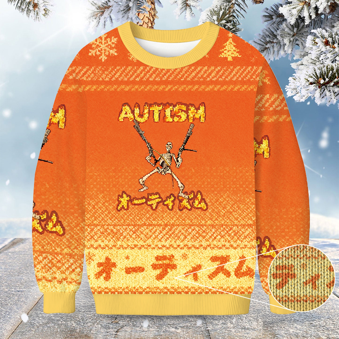 Autism Funny Skeleton Christmas Ugly Sweater Funny Xmas Jumper Christmas Gifts For Her