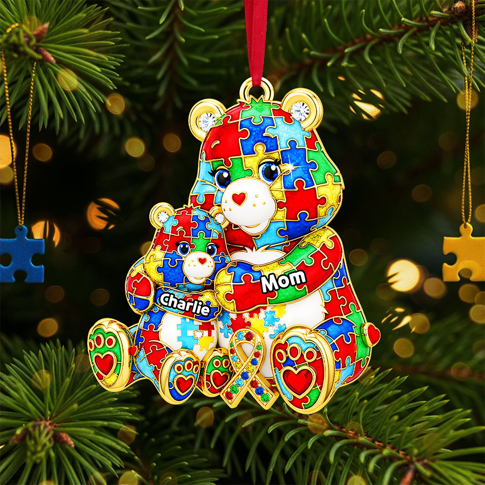 Autism Mom And Kids Ornament - Personalized Gifts For Mom - Fun Holiday Ornament Gift