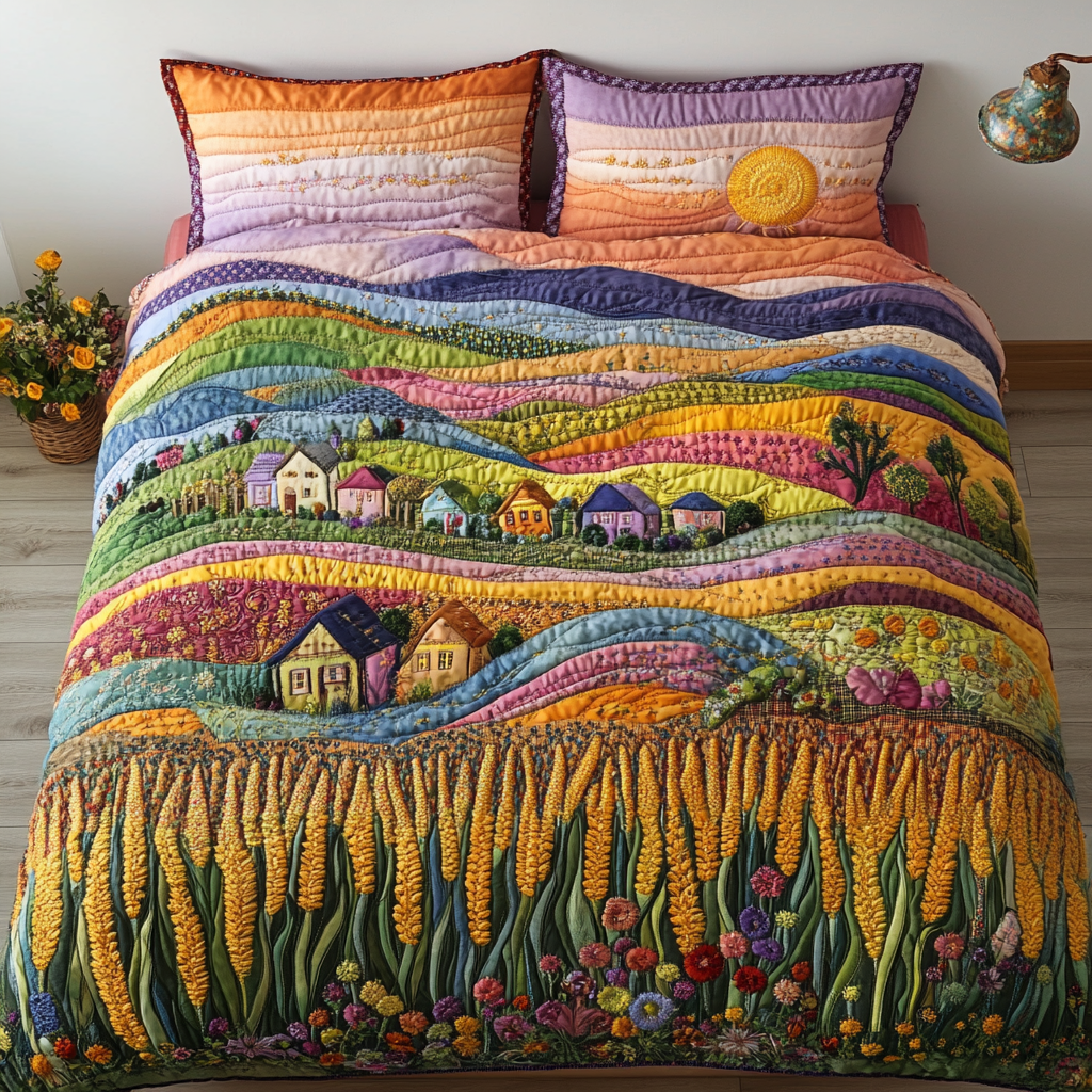 Autumn Acres Quilted Bedding Set Farm Bedroom Ideas Gifts For Family