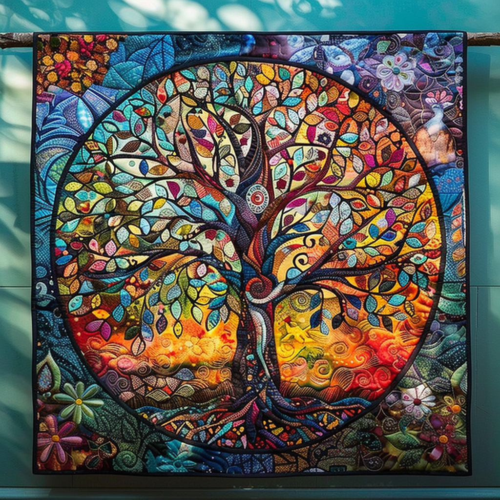 Autumn Arbor Quilted Blanket Tree Of Life Gifts For Her