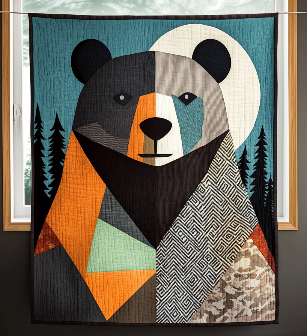 Autumn Bear Quilted Blanket Native American Gifts