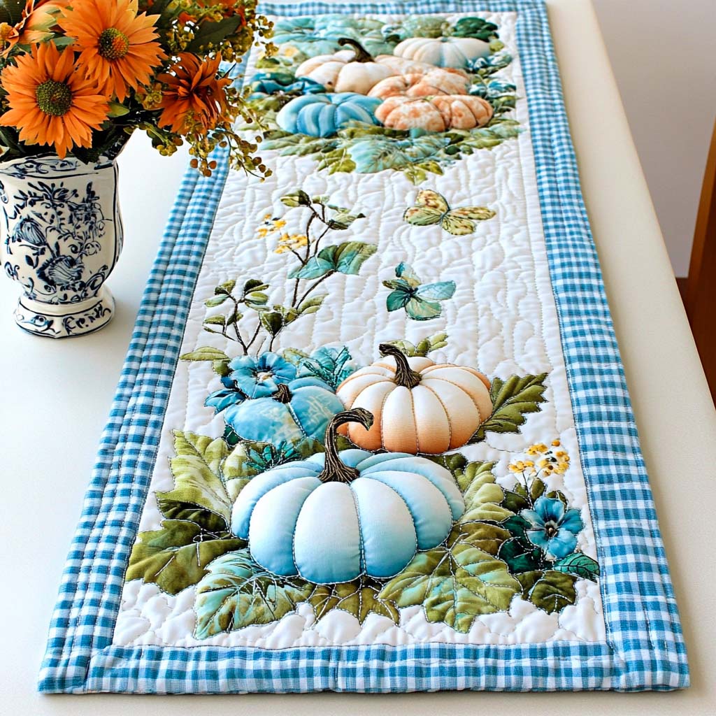 Autumn Blessings Quilted Table Runner Autumn Table Cover Unique Gifts For Family