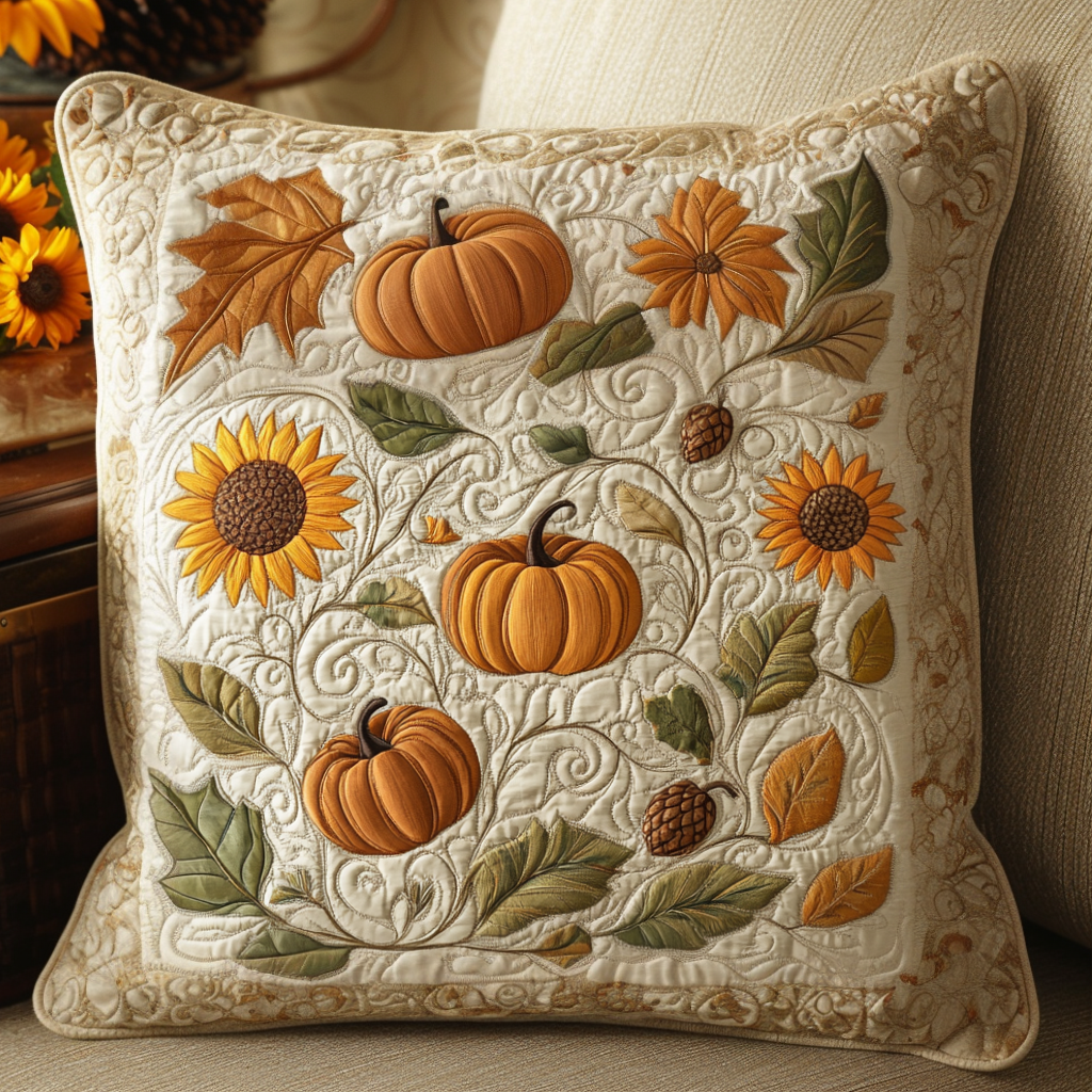Autumn Blessings Trail Quilted Pillow Case Autumn Throw Pillow Covers Gift Ideas For Mom