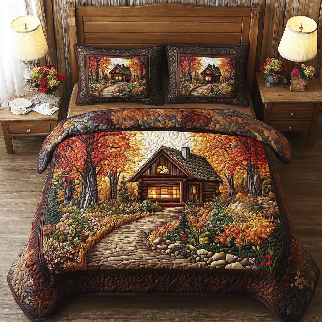 Autumn Bliss Quilted Bedding Set Unique Bed Sheet Set Gift Ideas For Fall