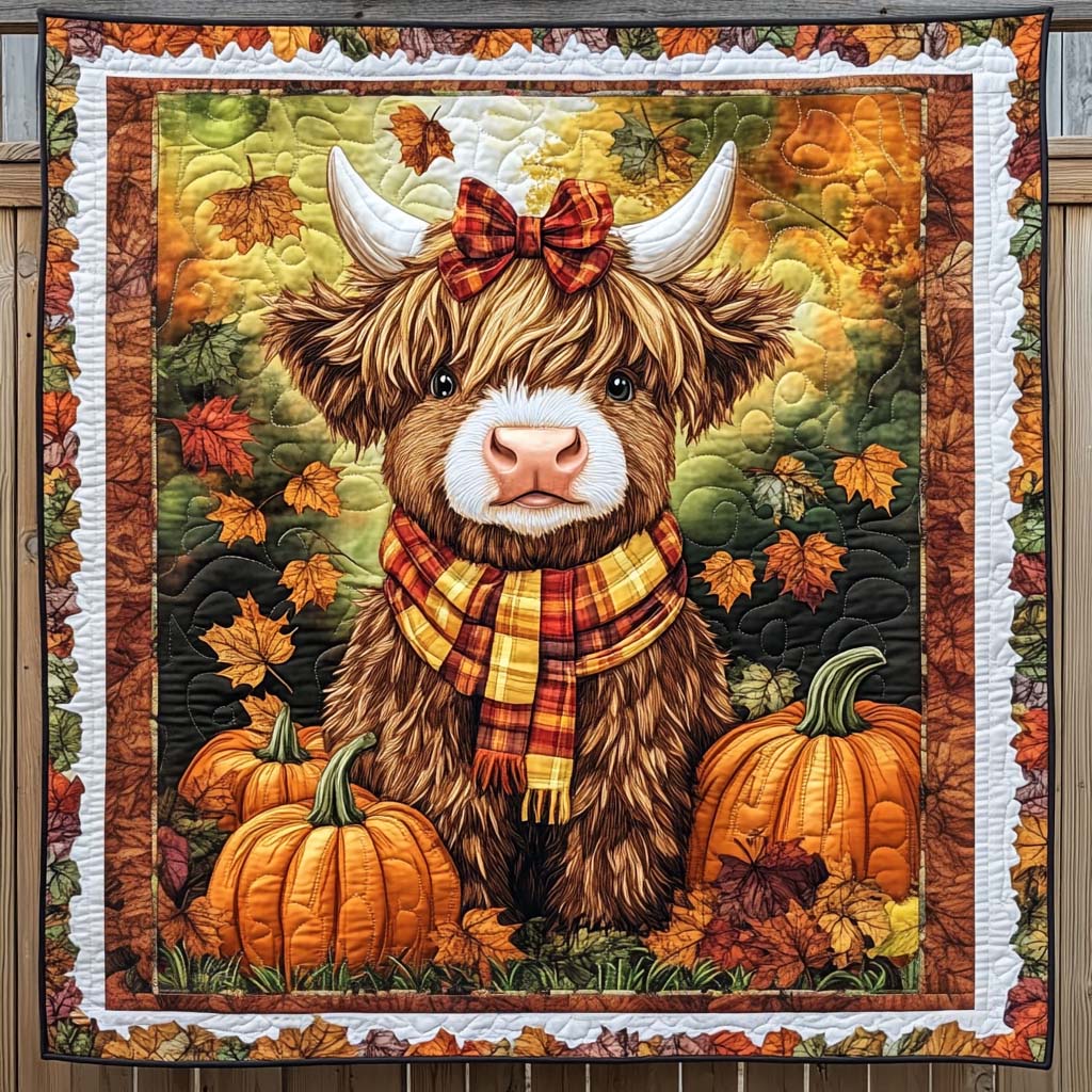 Autumn Bliss Quilted Blanket Cow Gifts For Cow Loversr