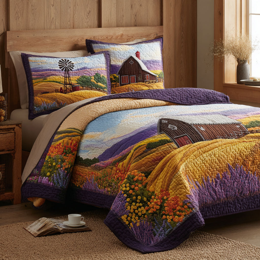 Autumn Blooms and Beyond Quilted Bedding Set Best Bed Sheet Set Fall Autumn Gifts For Him