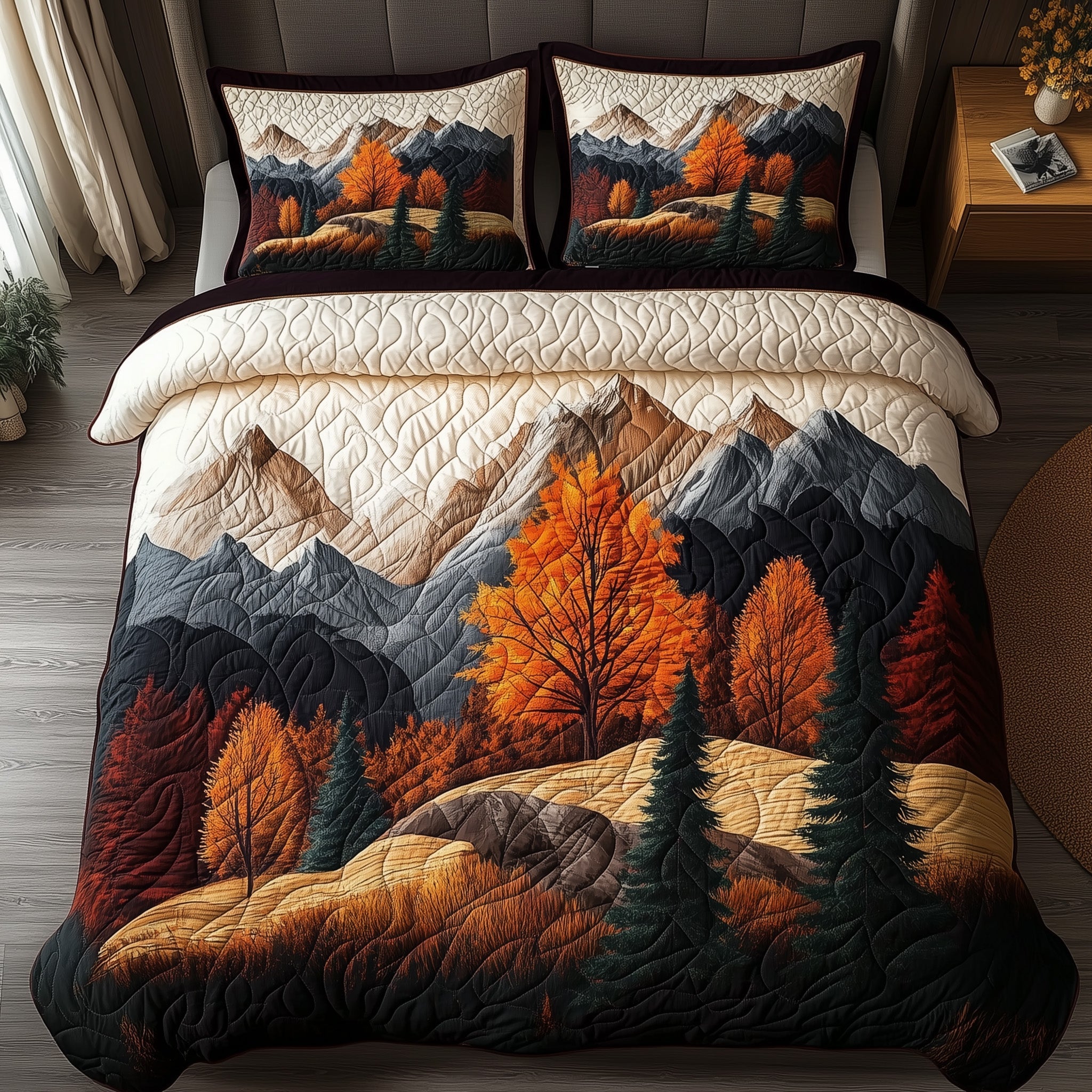 Autumn Cabin Duvet Cover Set Merch For Her