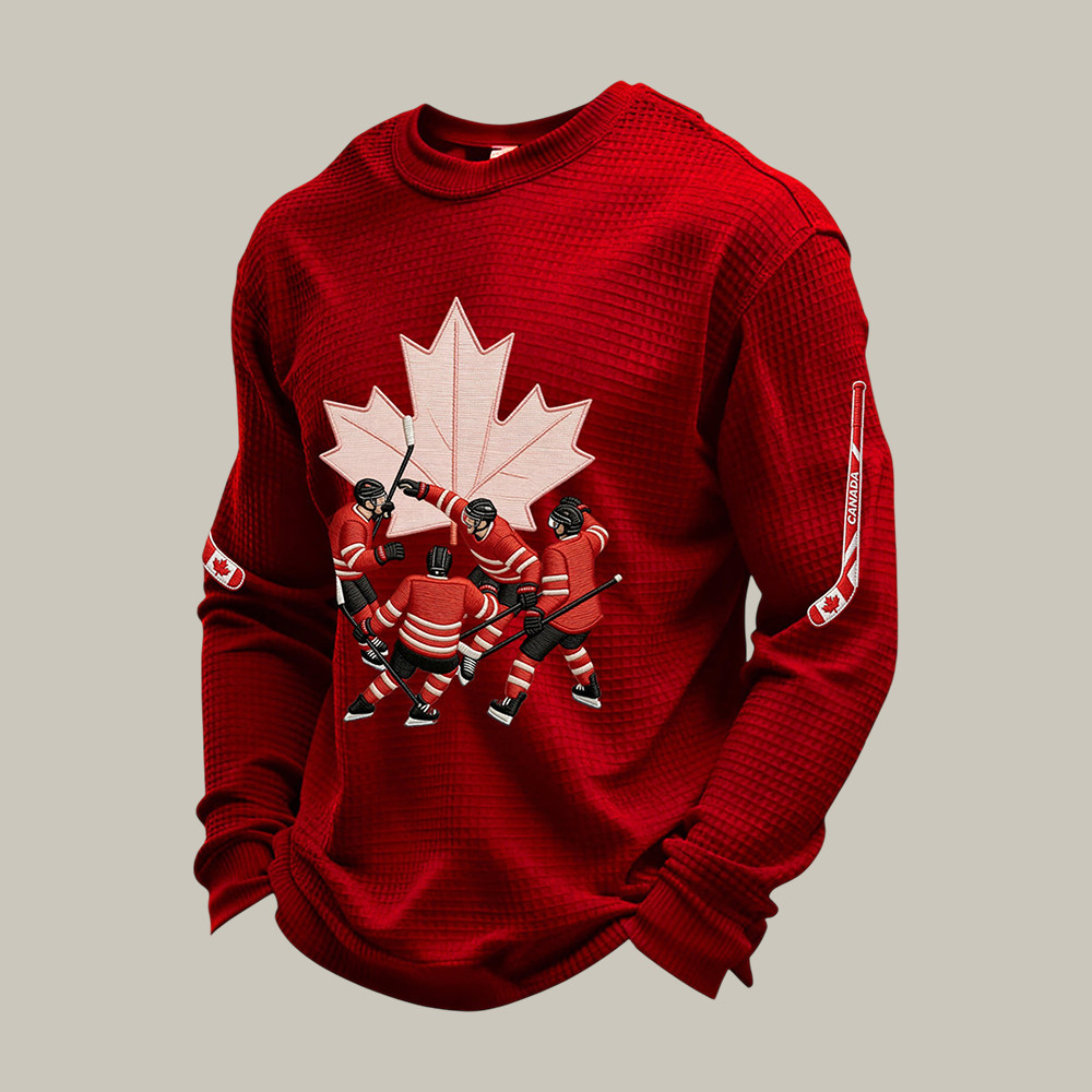 Autumn Canadian Ice Hockey Long Sleeve Shirt Milano Cortina 2026 Olympic Apparel