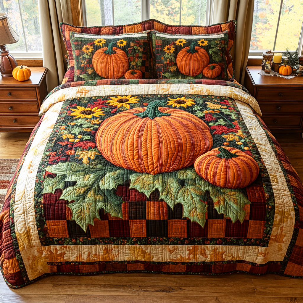 Autumn Charm Quilted Bedding Set Bed Decorations Autumn Presents