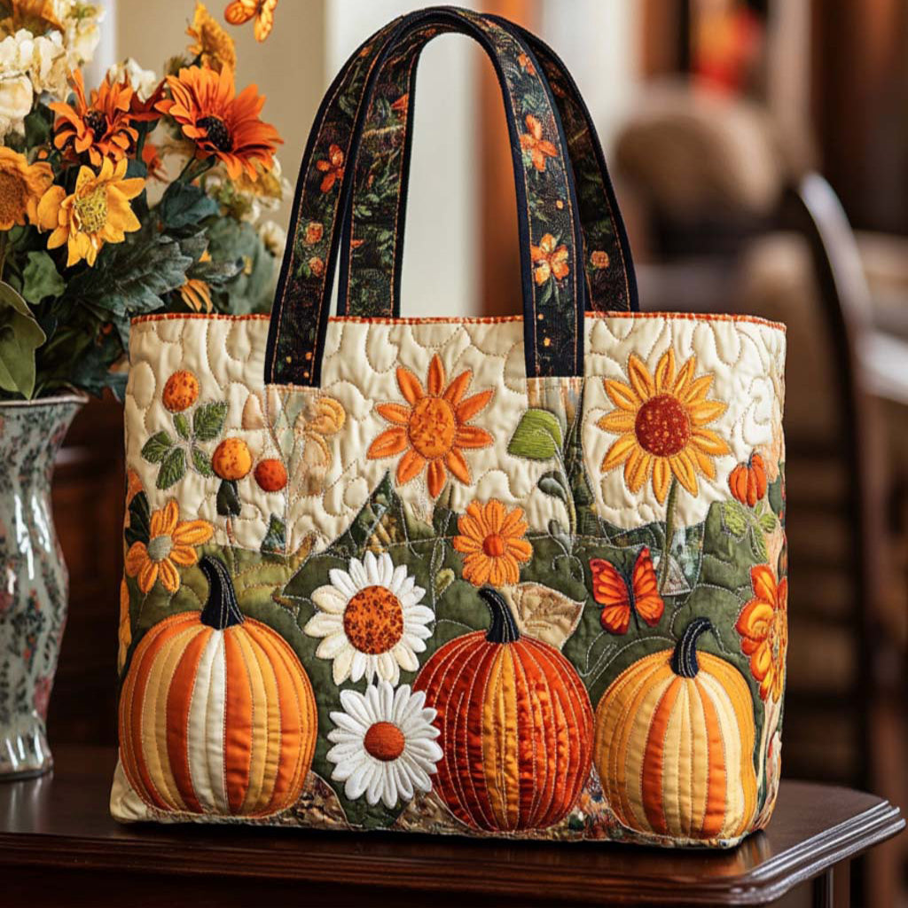 Autumn Cozy Quilted Tote Bag Cute Fall Gifts For Girlfriend