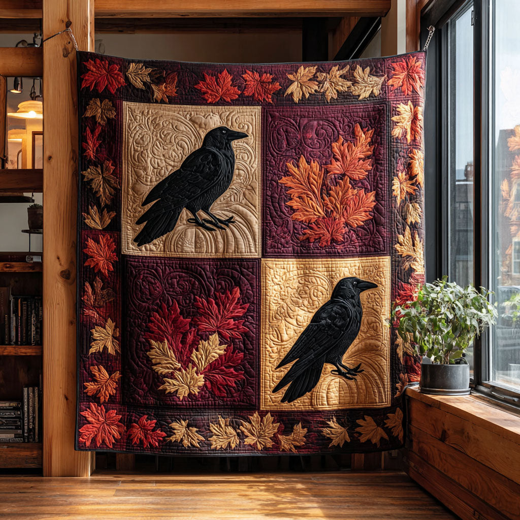 Autumn Crow Quilted Blanket Best Throw Blanket Graduation Gifts For Daughter