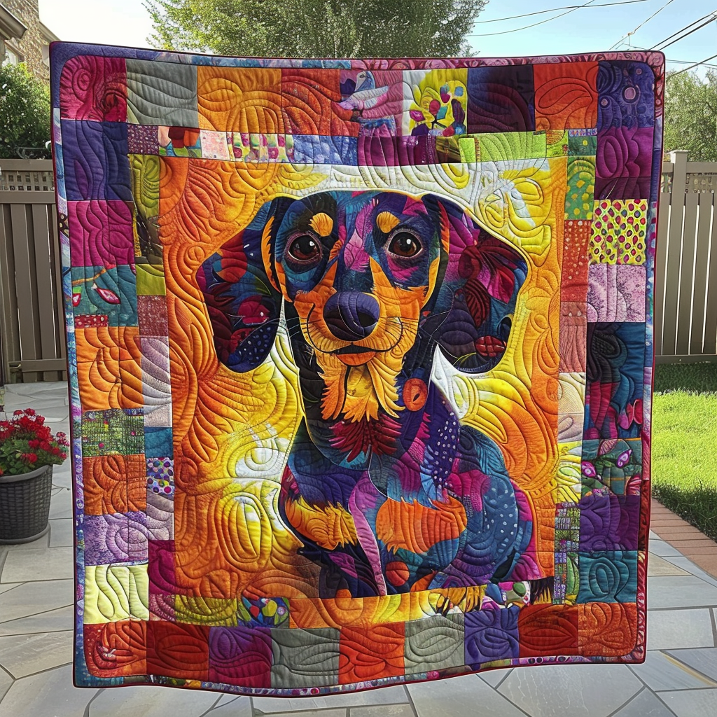Autumn Dashie Quilted Blanket Best Christmas Gifts For Dog Lovers