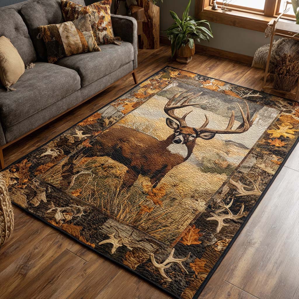 Autumn Deer Area Rug Living Room Rugs Thoughtful Gift for Mom