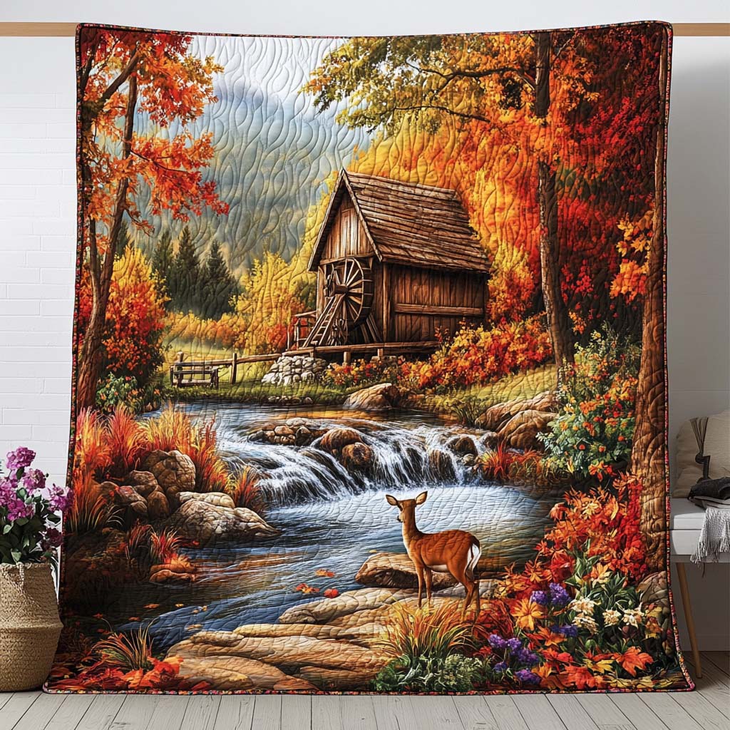 Autumn Dream View Quilted Blanket Cute Fall Blankets Best Family Christmas Gifts