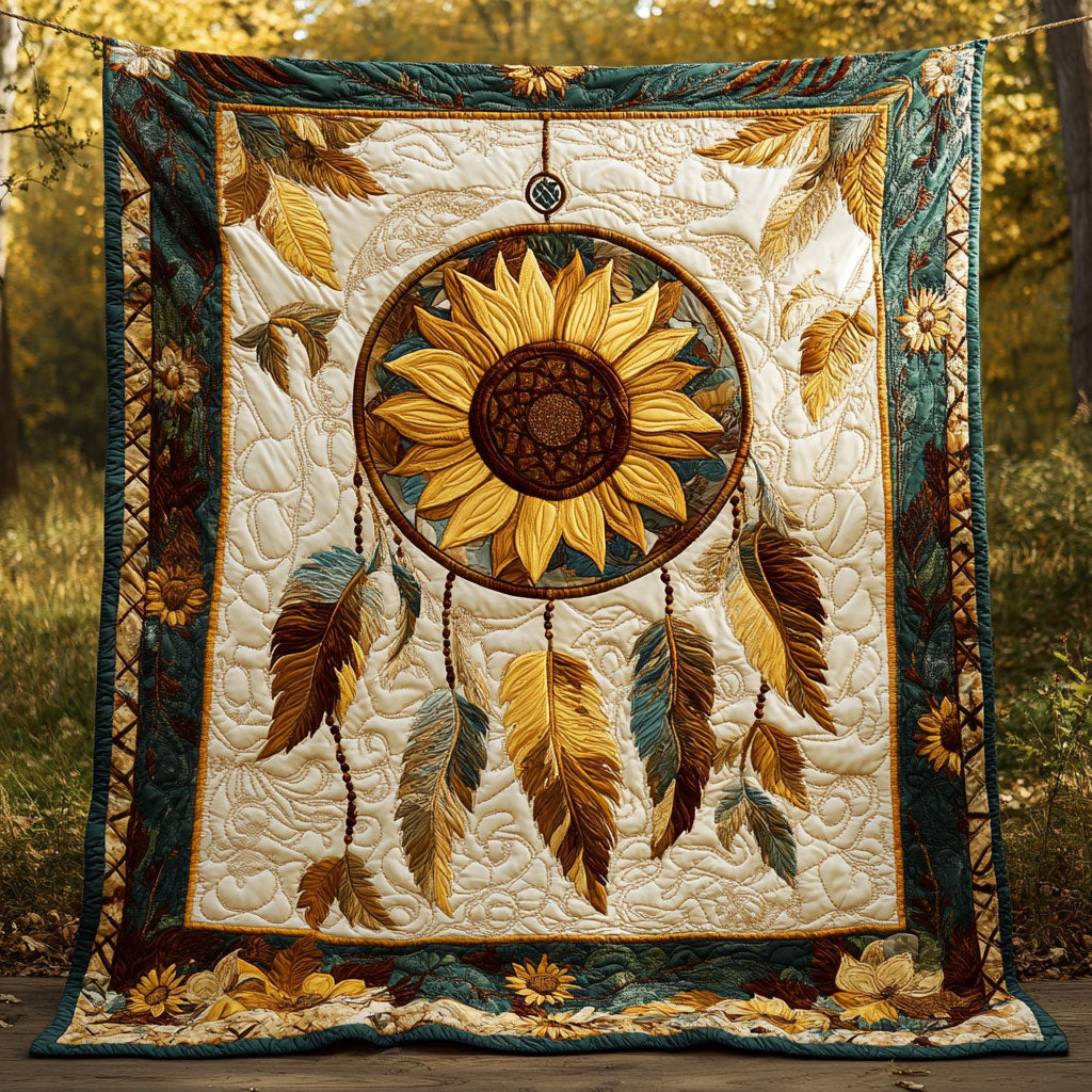 Autumn Dreamcatcher Bloom Quilted Blanket Holiday Blanket Meaningful Gifts For Grandma