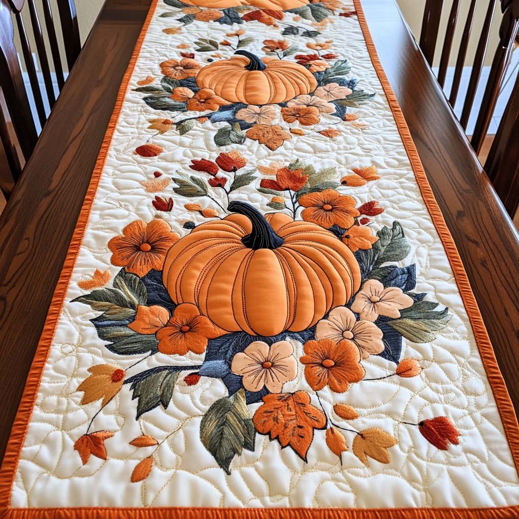 Autumn Embrace Quilted Table Runner Holiday Table Runner 50Th Birthday Gifts For Men
