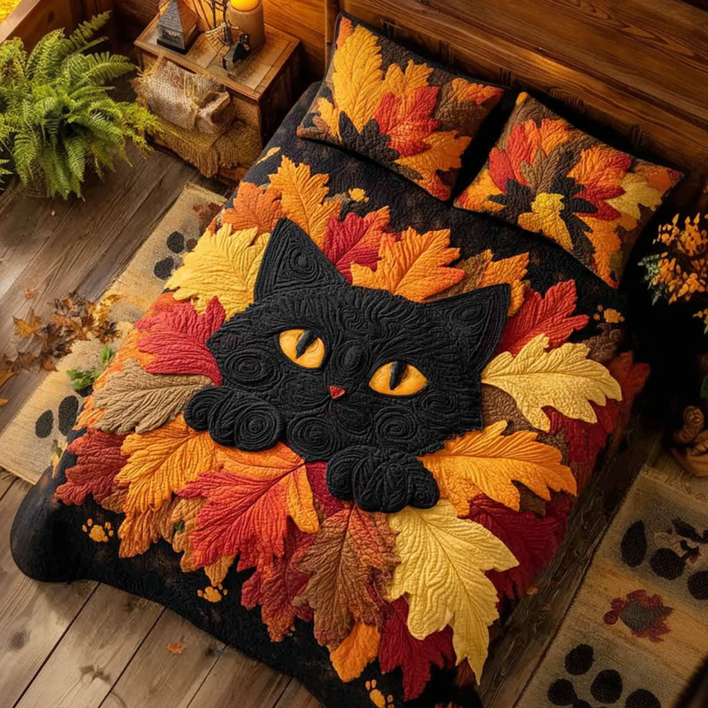 Autumn Eyes Quilted Bedding Set Perfect Bedding Gift Set for Family and Friends