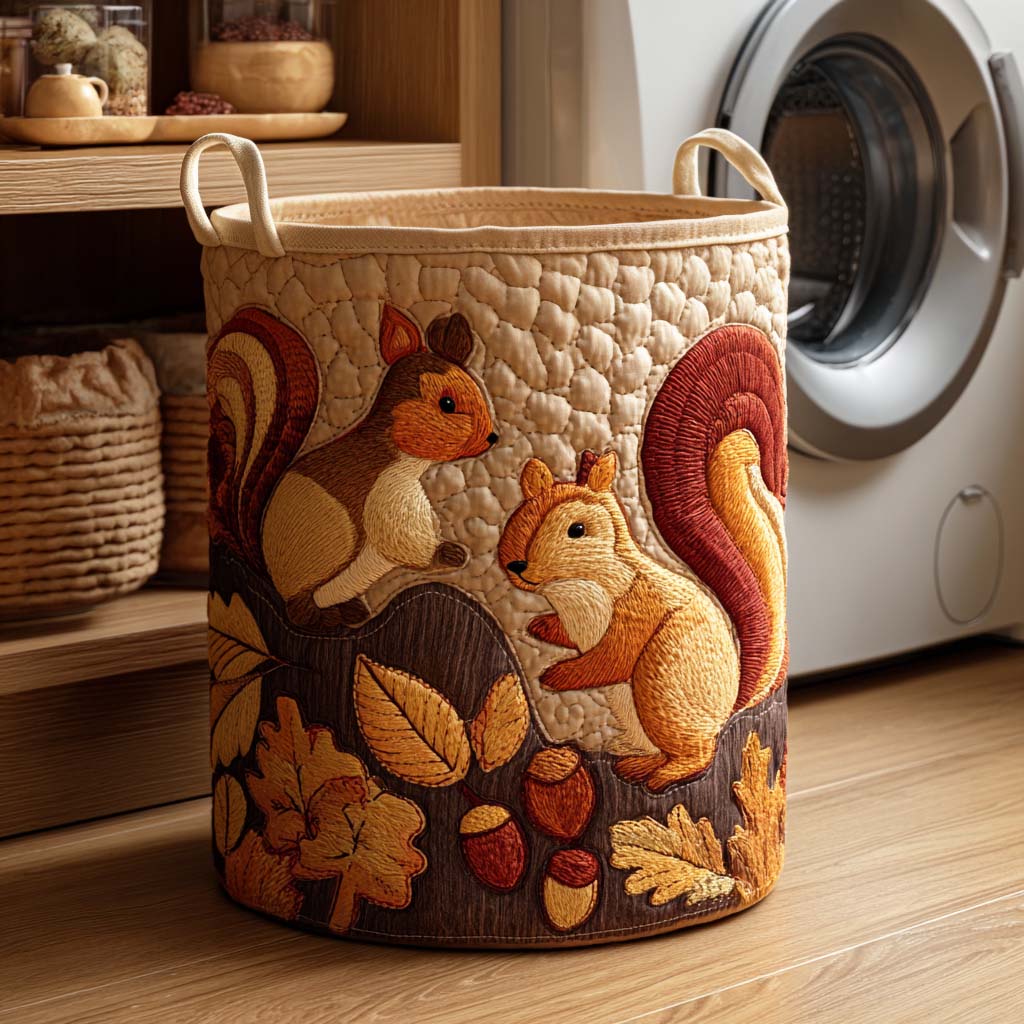 Autumn Forager Quilted Laundry Basket Perfect Gift For Your House