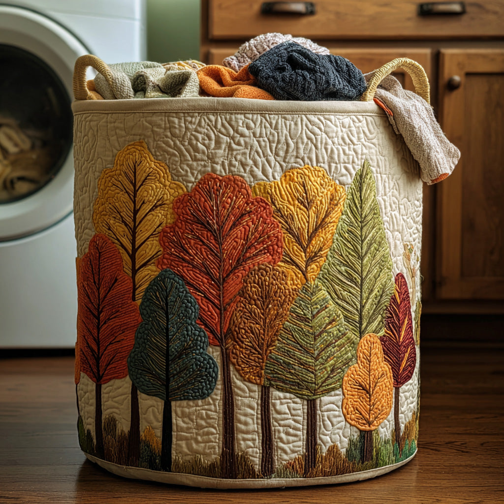 Autumn Forest Quilted Laundry Basket Beautiful Best Gifts For Autumn Lovers