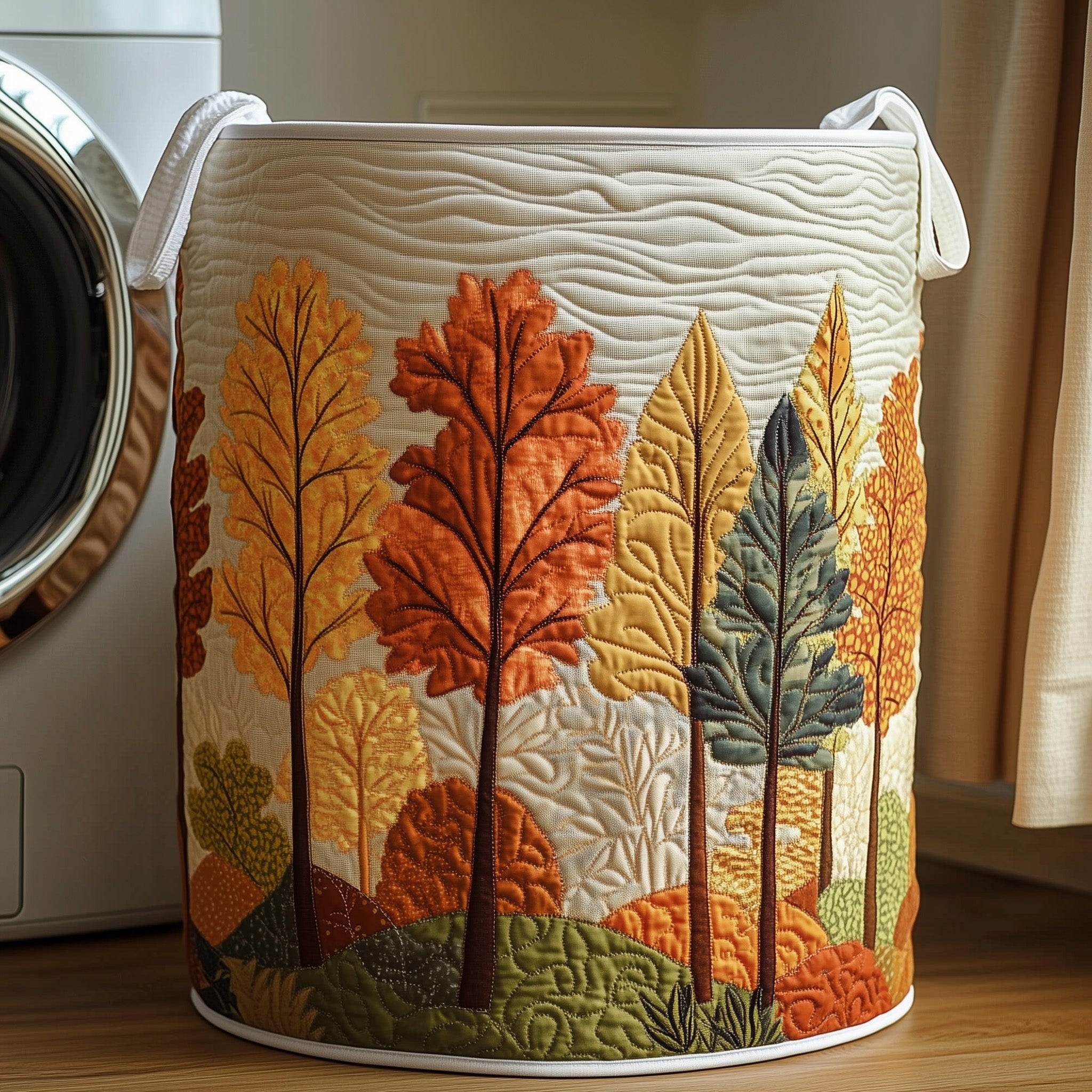 Autumn Forest Quilted Laundry Basket Merch For Her