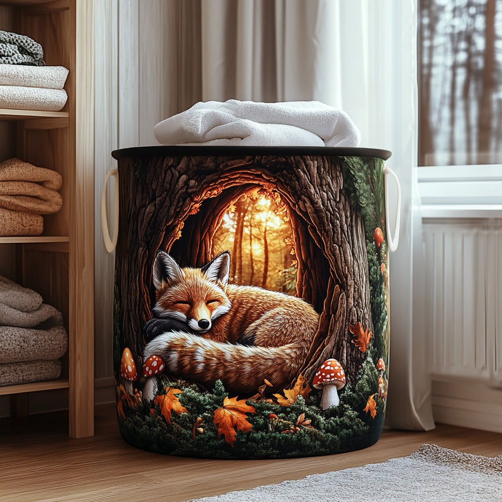 Autumn Fox Quilted Laundry Basket Spring Merch Pick