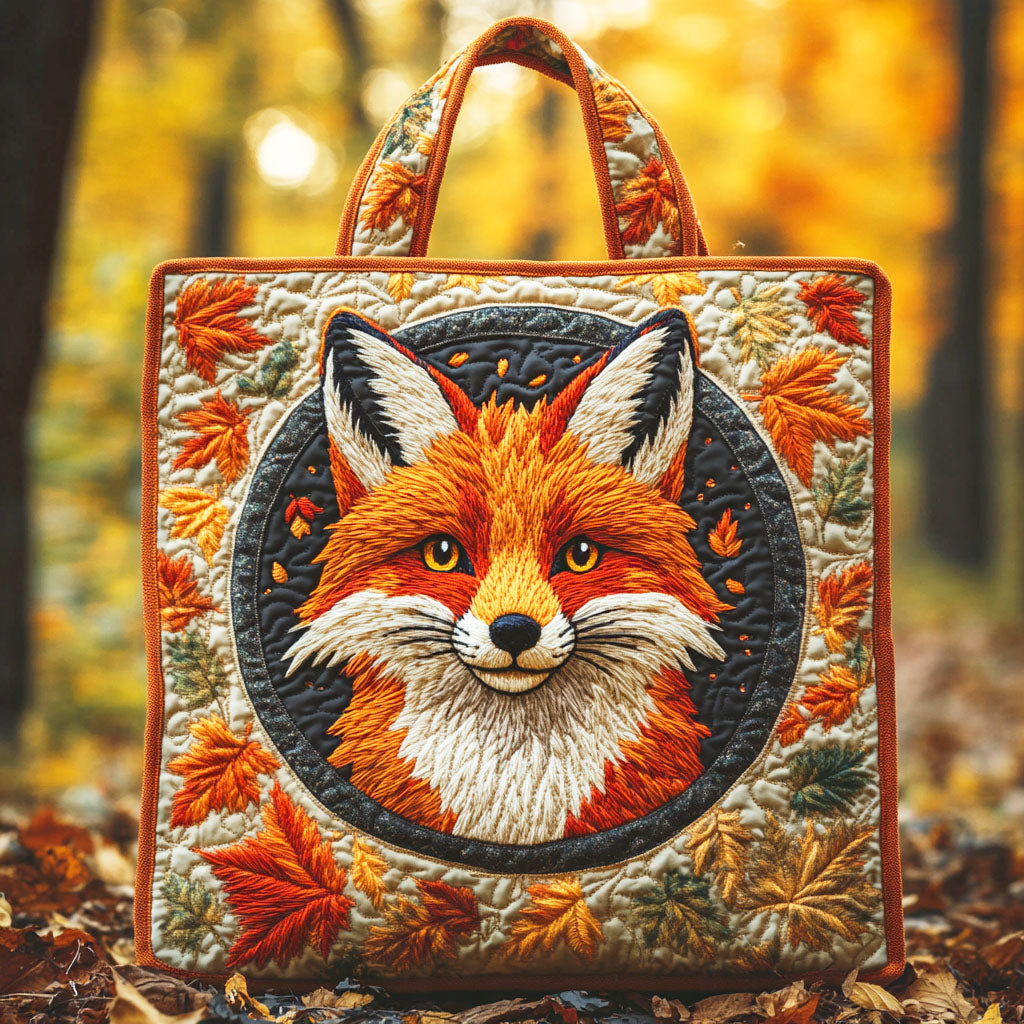 Autumn Fox Quilted Tote Bag Autumn Themed Gifts