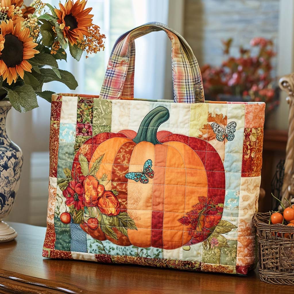 Autumn Frost Quilted Tote Bag Autumn Gifts Items