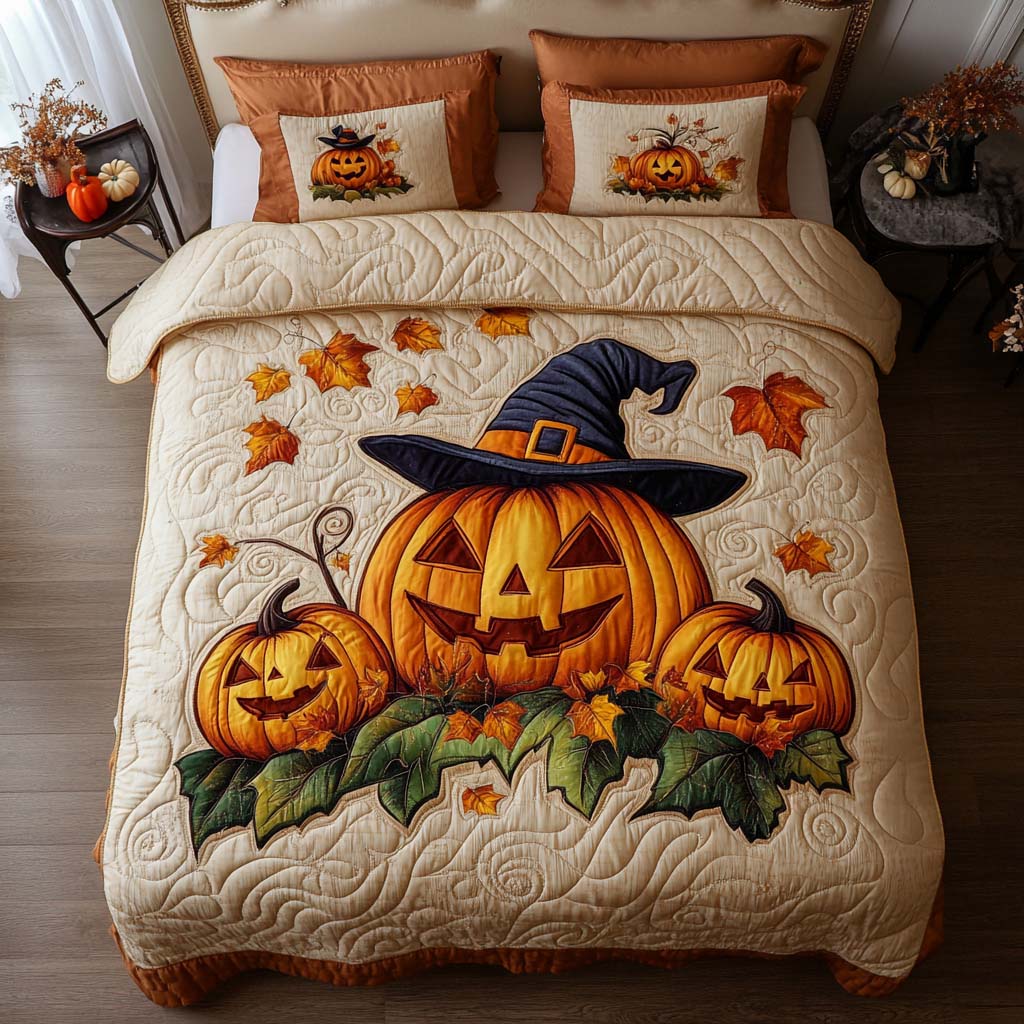 Autumn Gathering Time Quilted Bedding Set Best Bedspread Set Gift Ideas For Fall