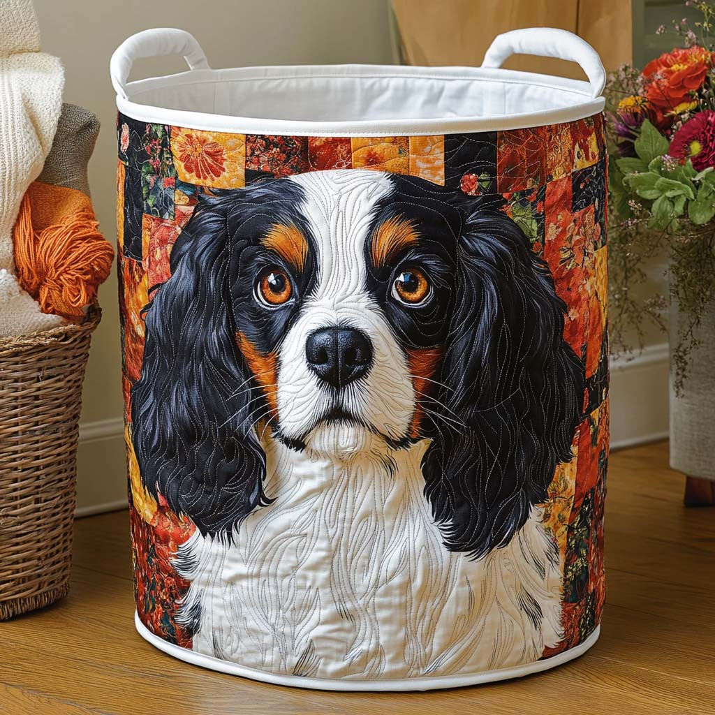 Autumn Gaze Cavalier Quilted Laundry Basket Thoughtful Quilted Basket Gift for Home Essentials