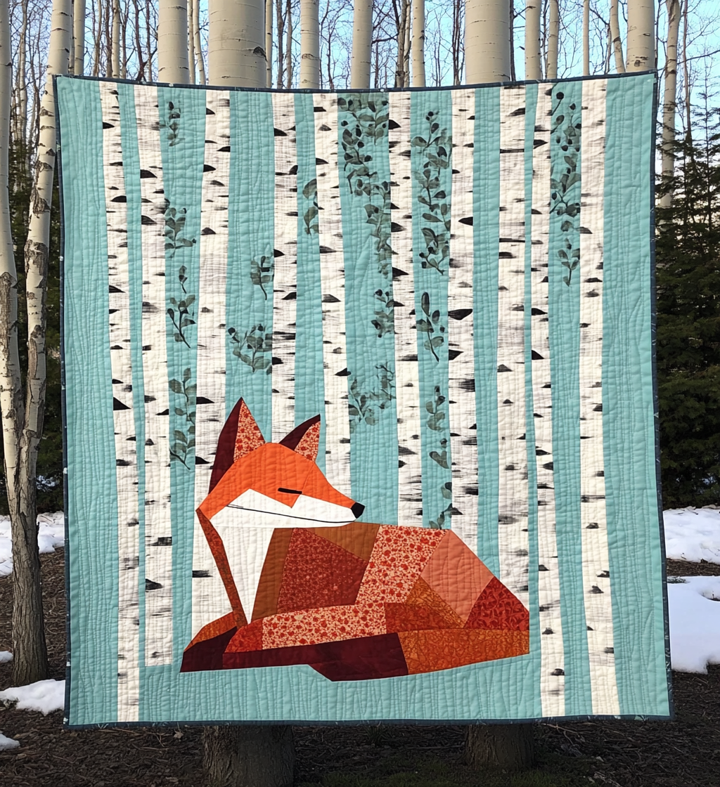 Autumn Glimmer Quilted Blanket Fox Gifts For Her