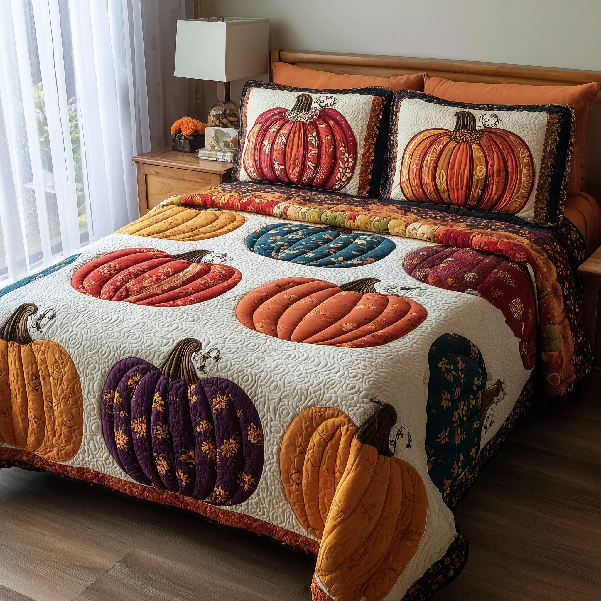 Autumn Glow Quilted Bedding Set Create a Cozy Space