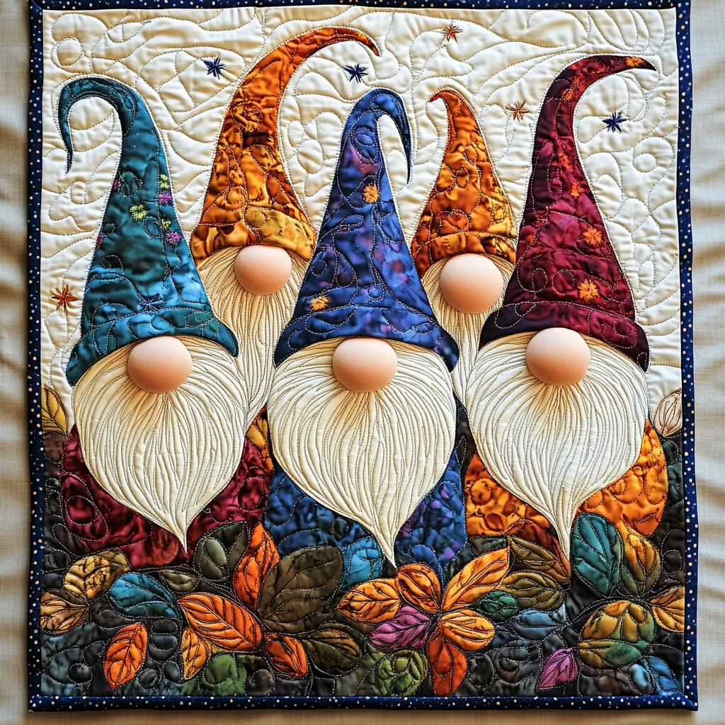 Autumn Gnome Quilted Placemat Cute Placemats Gifts For Gnome Lovers