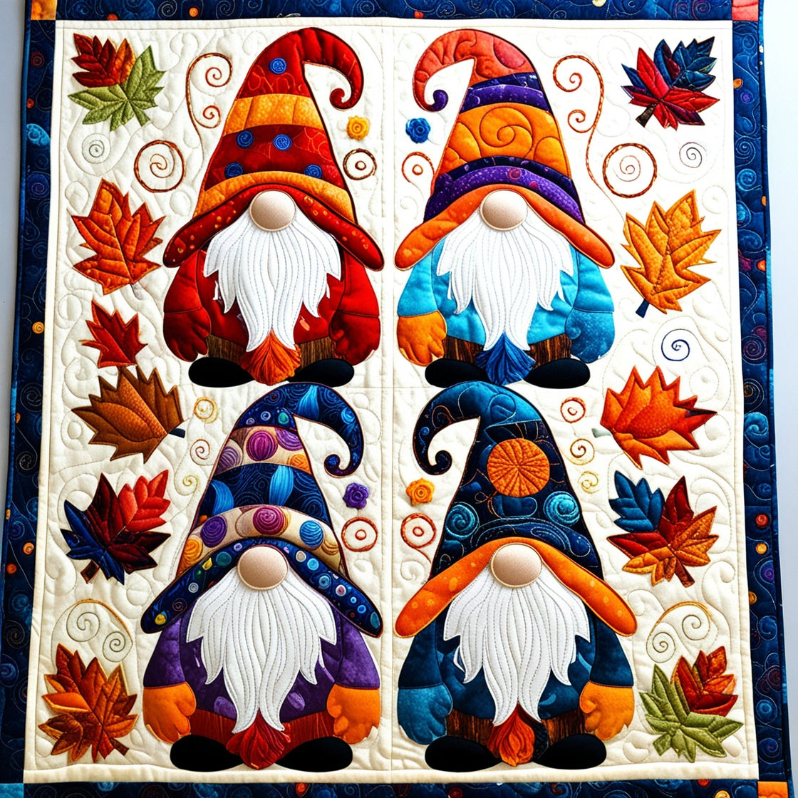 Autumn Gnome Quilted Placemat Holiday Placemats Father's Day Gifts For Grandpa