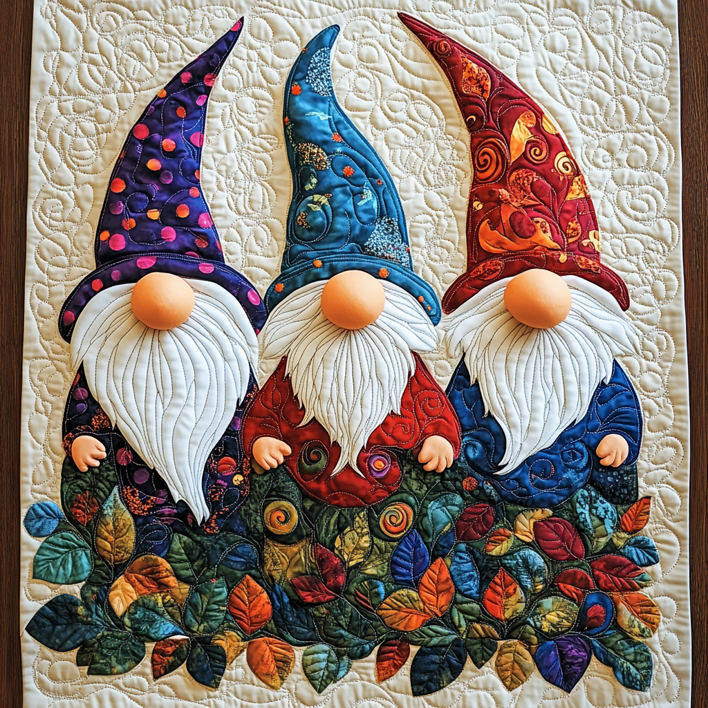 Autumn Gnome Quilted Placemat Thanksgiving Placemats Gifts For Gnome Lovers