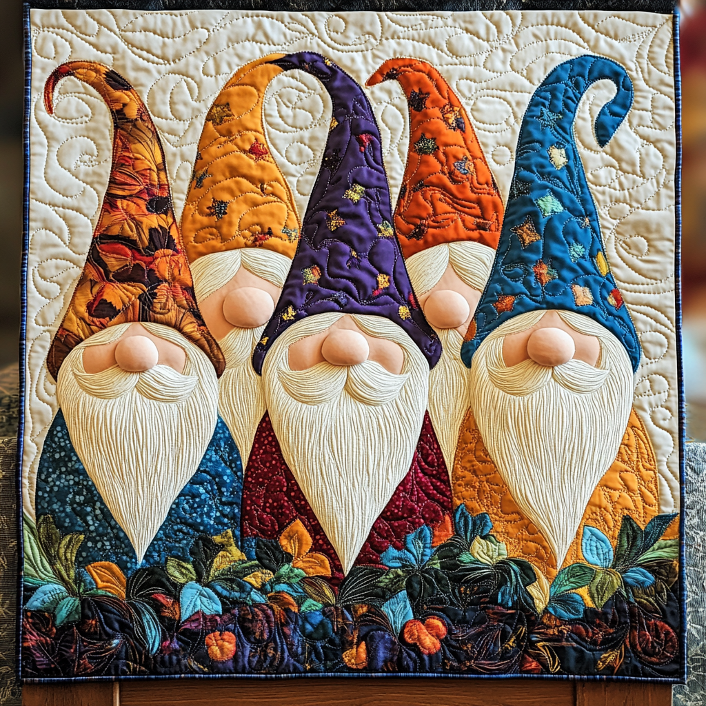 Autumn Gnome Quilted Placemat Thanksgiving Placemats Gnome Themed Gifts