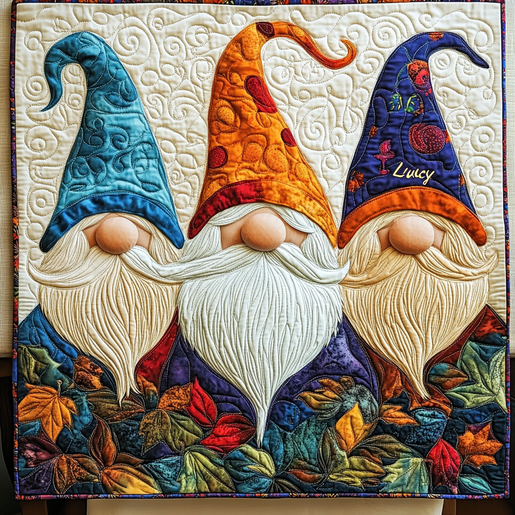 Autumn Gnome Quilted Placemat Thanksgiving Placemats Unique Gnome Gifts