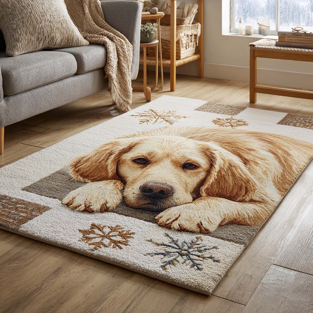 Autumn Golden Area Rug Christmas Decor Top Gifts For Dog Lovers