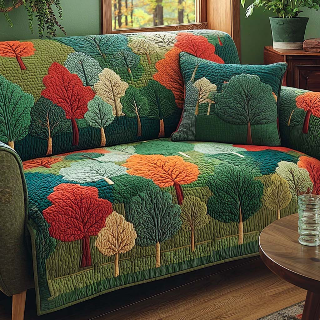 Autumn Grove Quilted Sofa Cover Couch Protector Gift Ideas For Fall