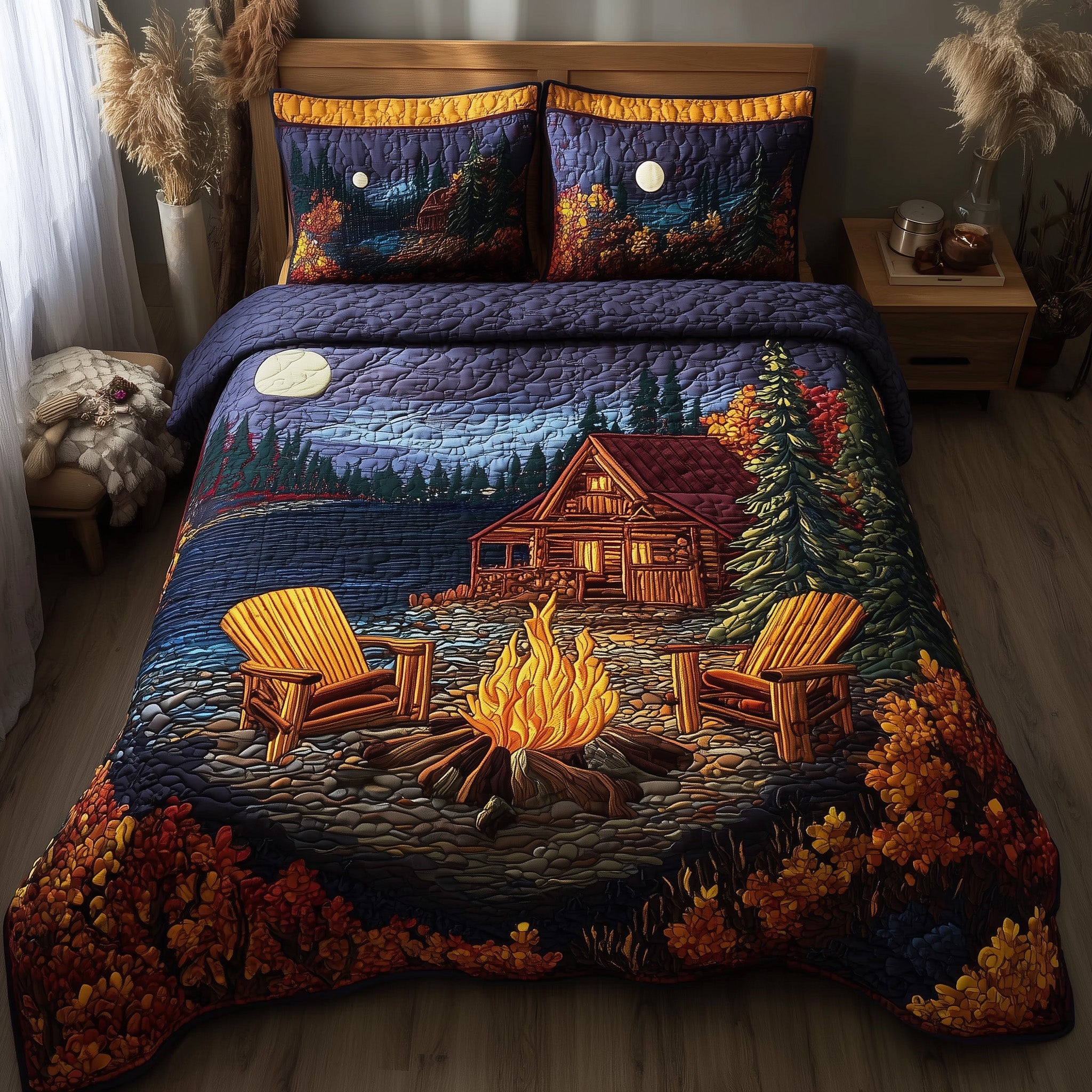 Autumn Harmony Quilted Bedding Set For Men(1)
