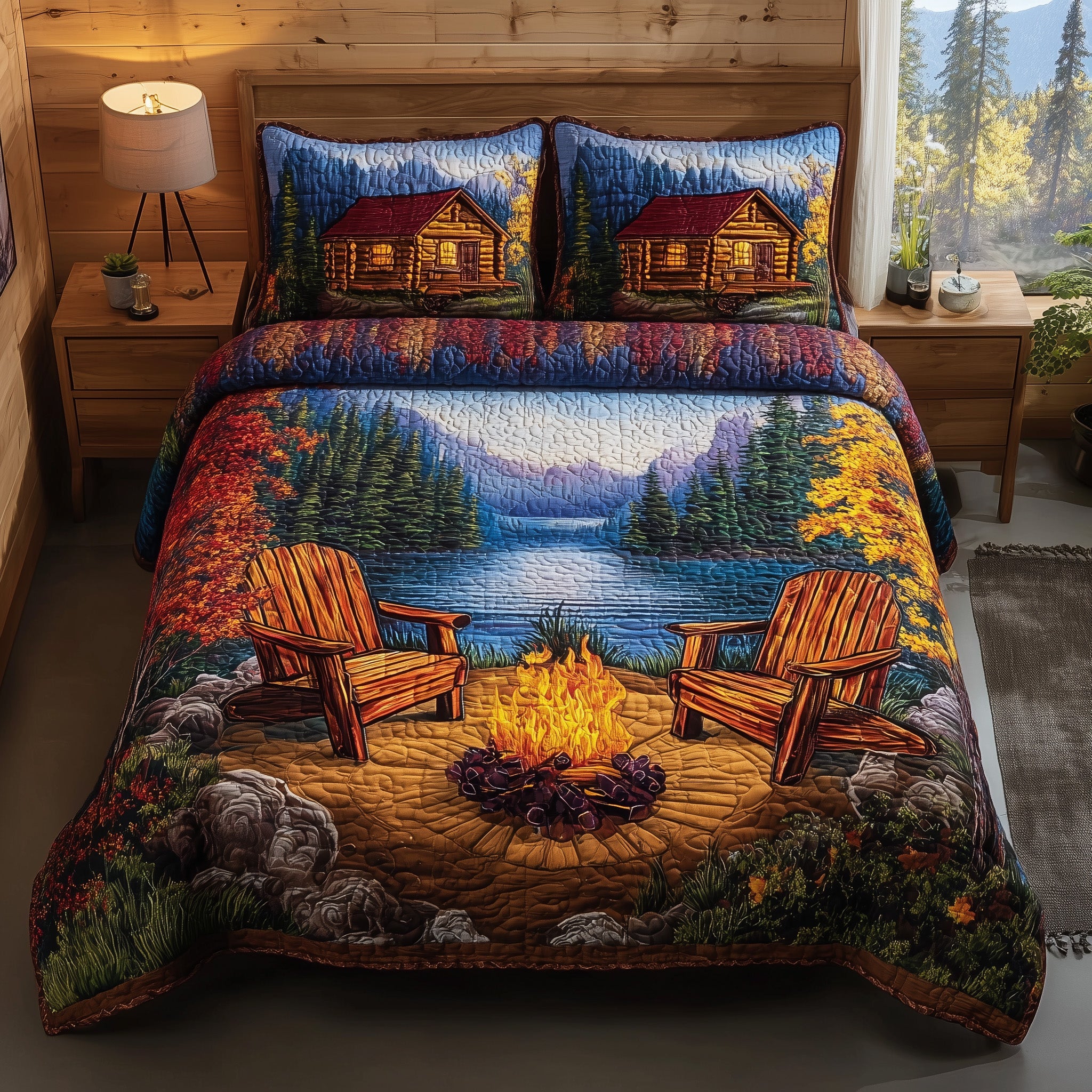 Autumn Harmony Quilted Bedding Set Stylish Home Decor