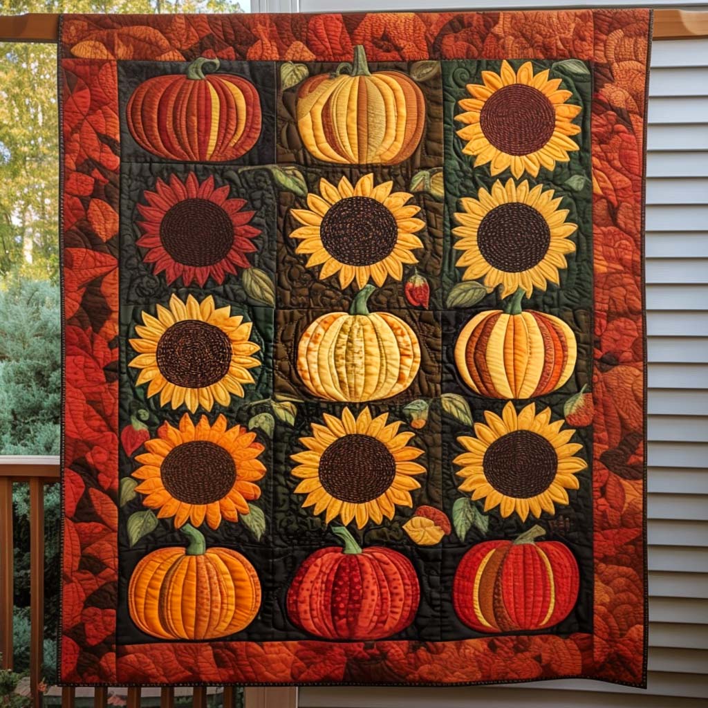 Autumn Harmony Quilted Blanket Cozy Fall Gift Ideas
