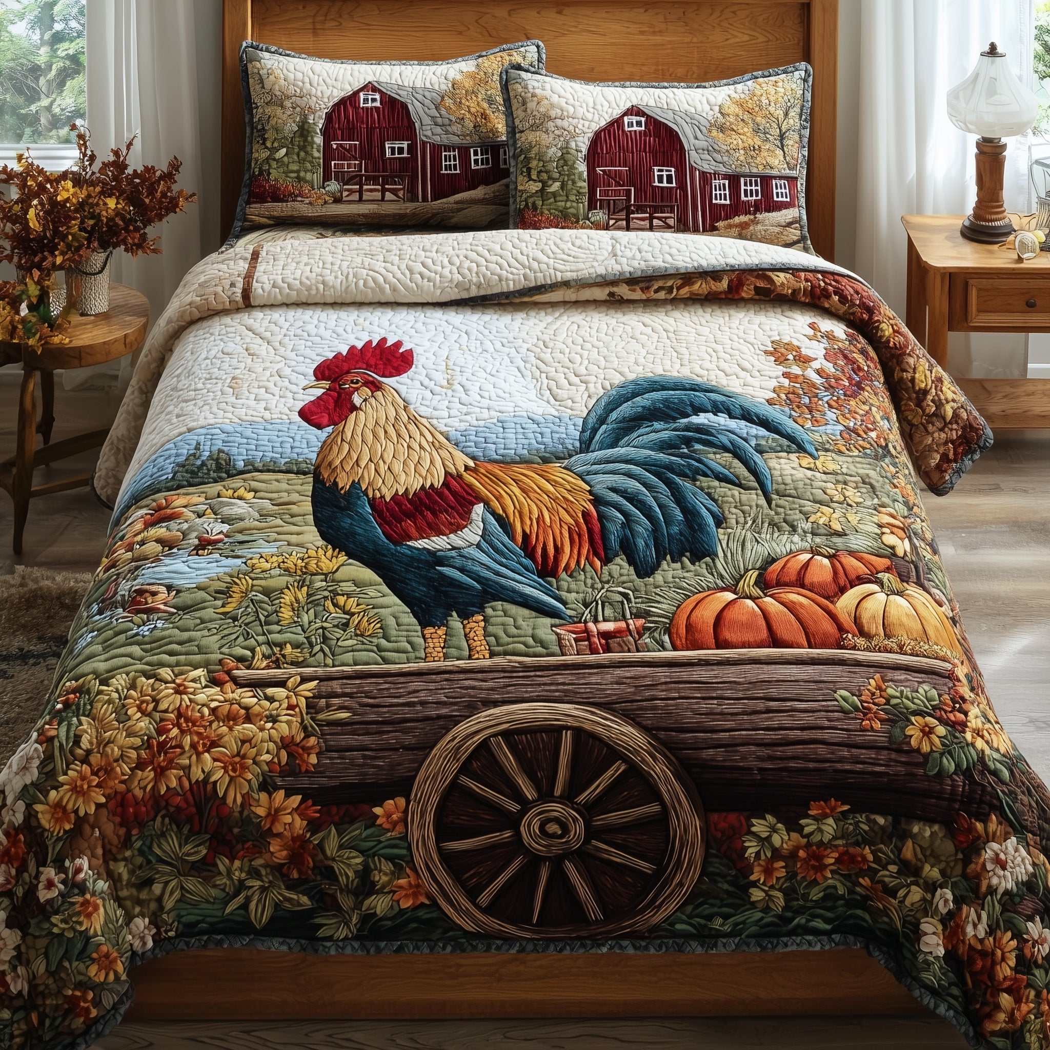 Autumn Haven Quilted Bedding Set Solid Color