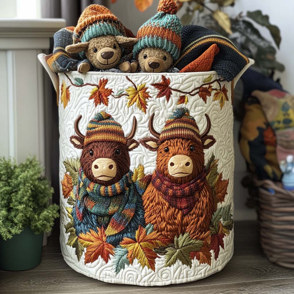 Autumn Highland Quilted Laundry Basket Must-Have Laundry Essential