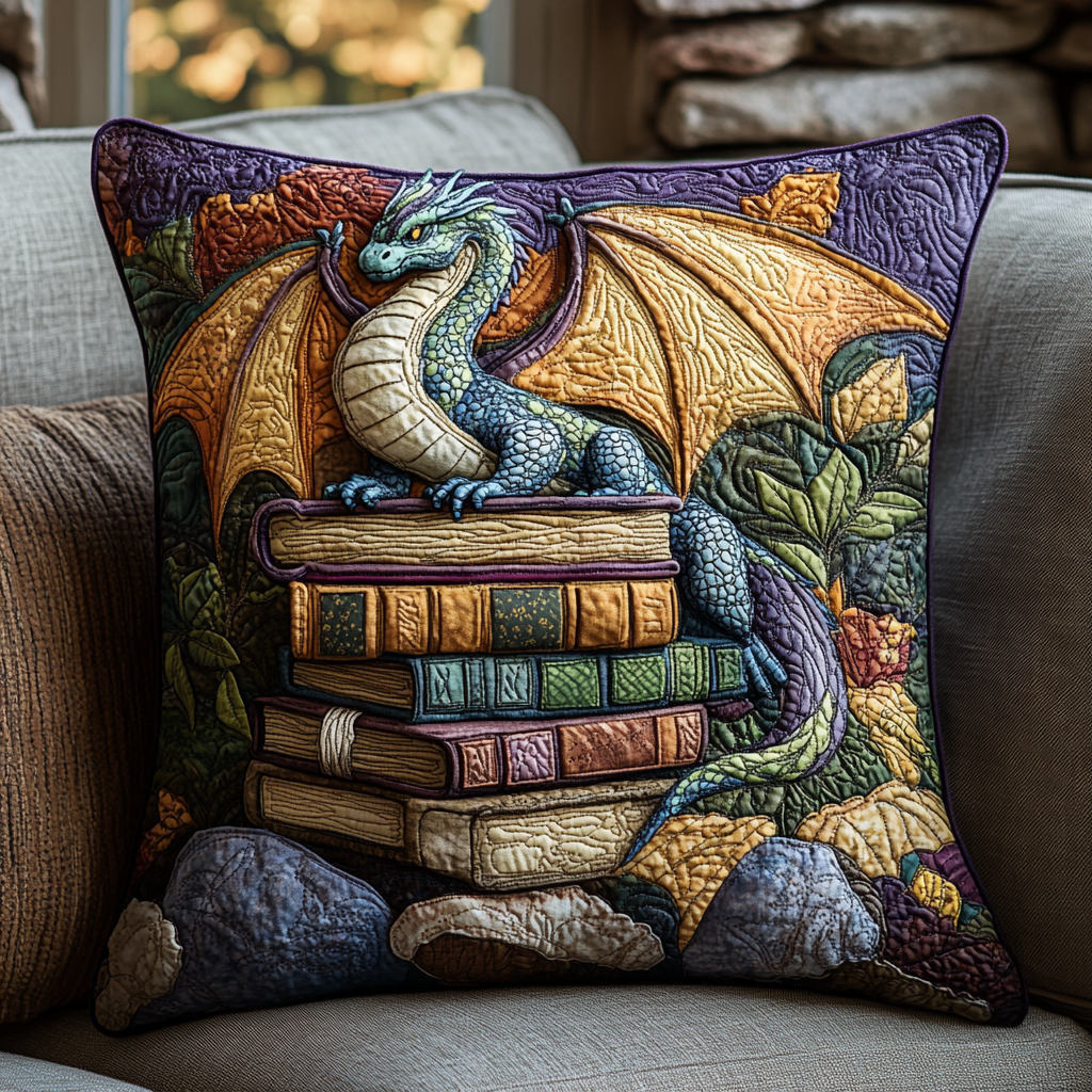 Autumn Inferno Quilted Pillow Case Santa Christmas Pillow Cover